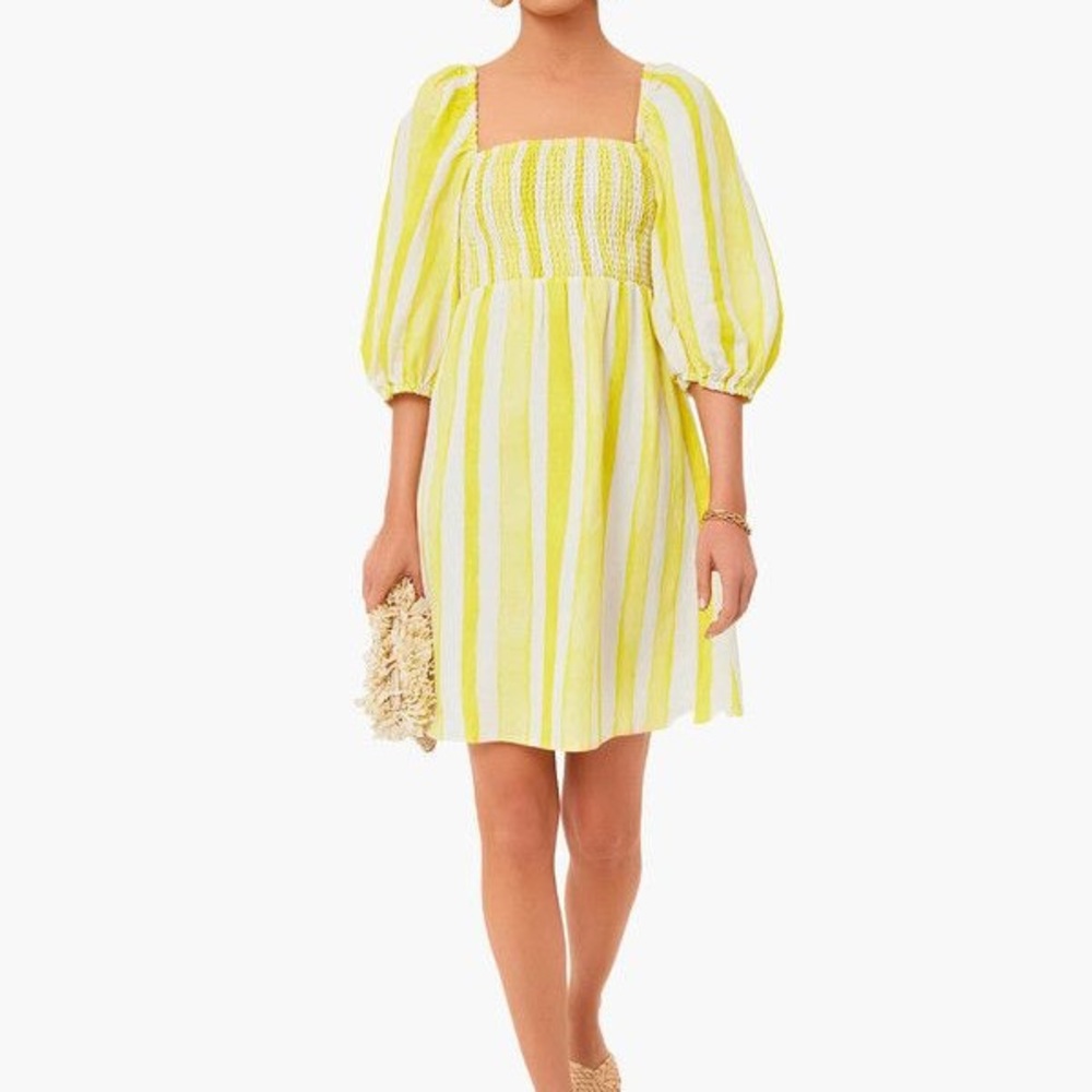 Tuckernuck x Cameran Eubanks Wimberly Yellow Cabana Striped Dress size large